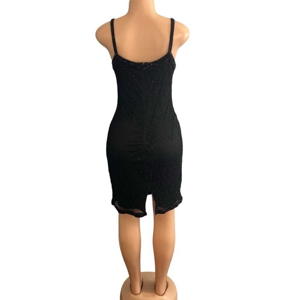 Brilliante by J.A Vintage Black Beaded Cocktail Dress - Picture 7 of 11